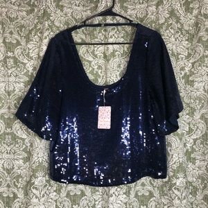 NWT FREE PEOPLE SEQUIN TOP
